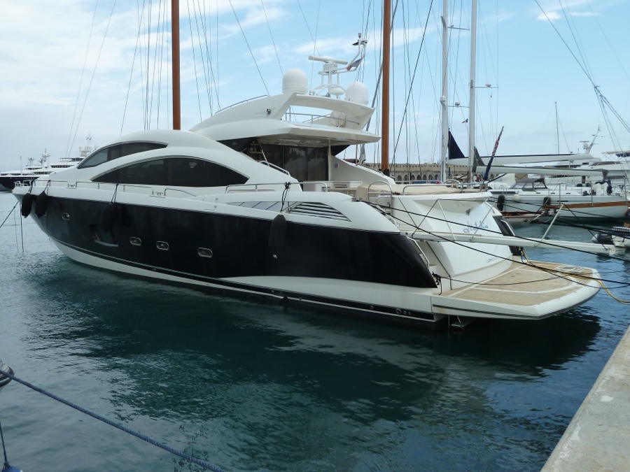 Superyacht at dusk on a multi-day Adriatic voyage
